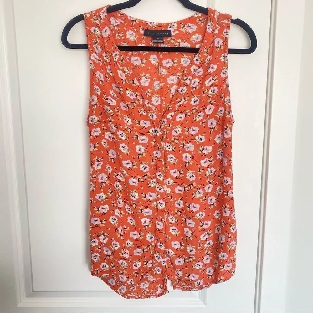 SANCTUARY |βfloral sleevelessβblouse